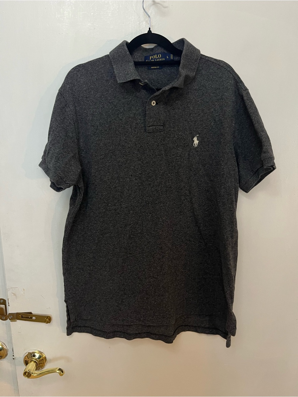 Ralph Lauren Men’s Dark Gray Polo Shirt with White Pony